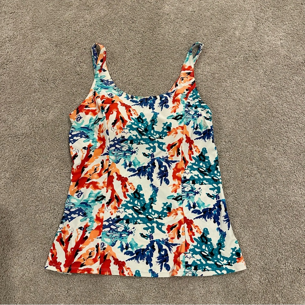 Colorful Floral Women's ceeb tankini Top size 12